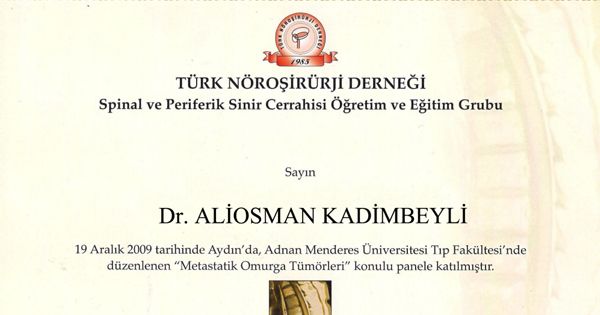 Mehmet Zileli İleri Spinal Cərrahi Kursu